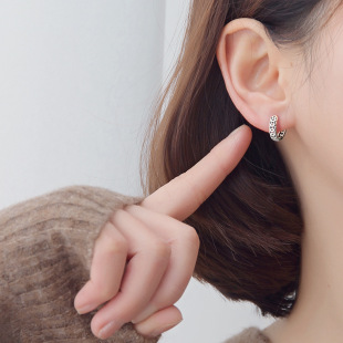 复古铜钱耳扣女气质镂空耳圈招财做旧小巧简约个性 耳饰品生日礼物