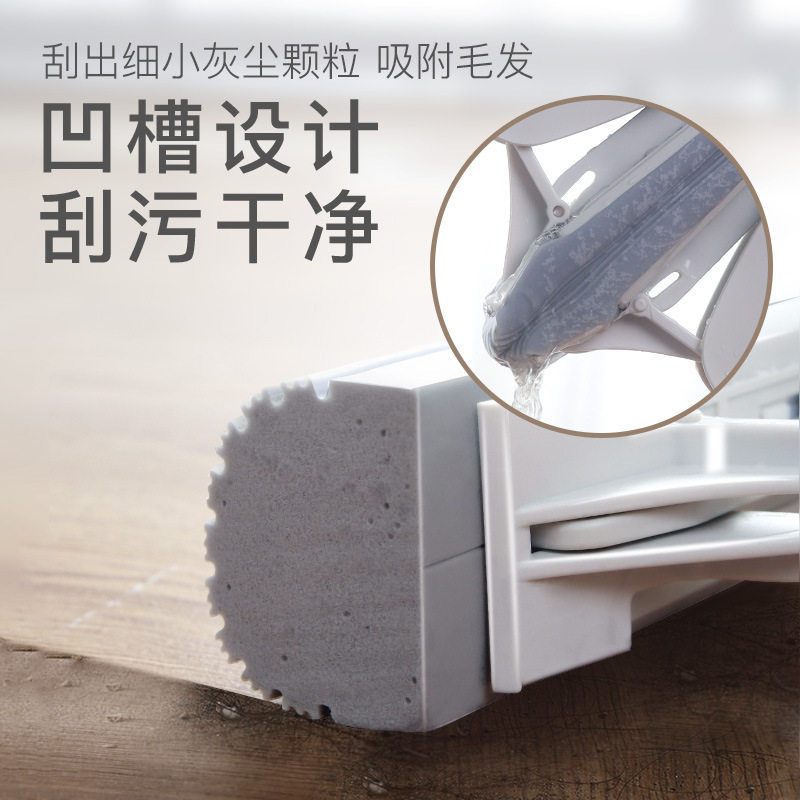 新款海绵吸水拖把头家用卫生间对折式挤水一拖净木地板懒人