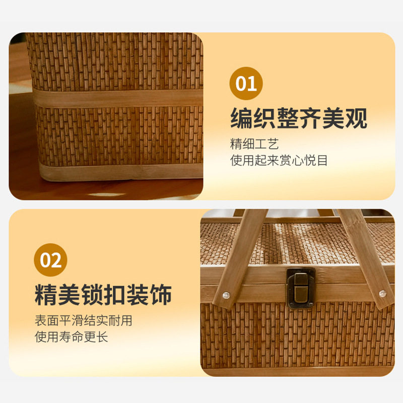 新品竹篮竹编粽子包装篮月饼伴手礼规格款式颜色可定手提竹编竹篮