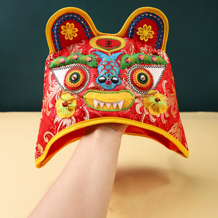 虎头帽婴儿帽子新款春秋季宝宝帽中国风刺绣满月百天生日宴酒拍照