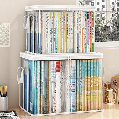 书本收纳神器学生桌面收纳置物架教室书籍整理袋可折叠旧书防尘袋