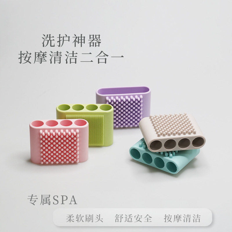 双面硅胶柔软洗澡刷成