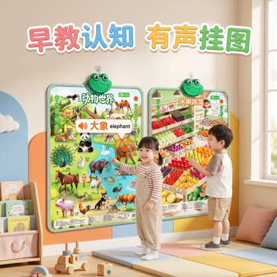 早教益智宝宝识字有声挂图玩具