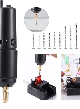 供应360型黑色usb迷你小电钻硅胶滴胶水晶珍珠打孔机微型电磨