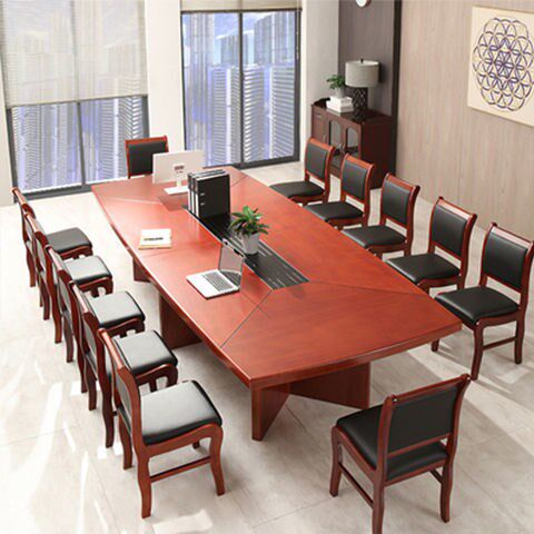 会议桌长桌办公室简约椭圆形会议桌办公家具政府小型办公桌椅组