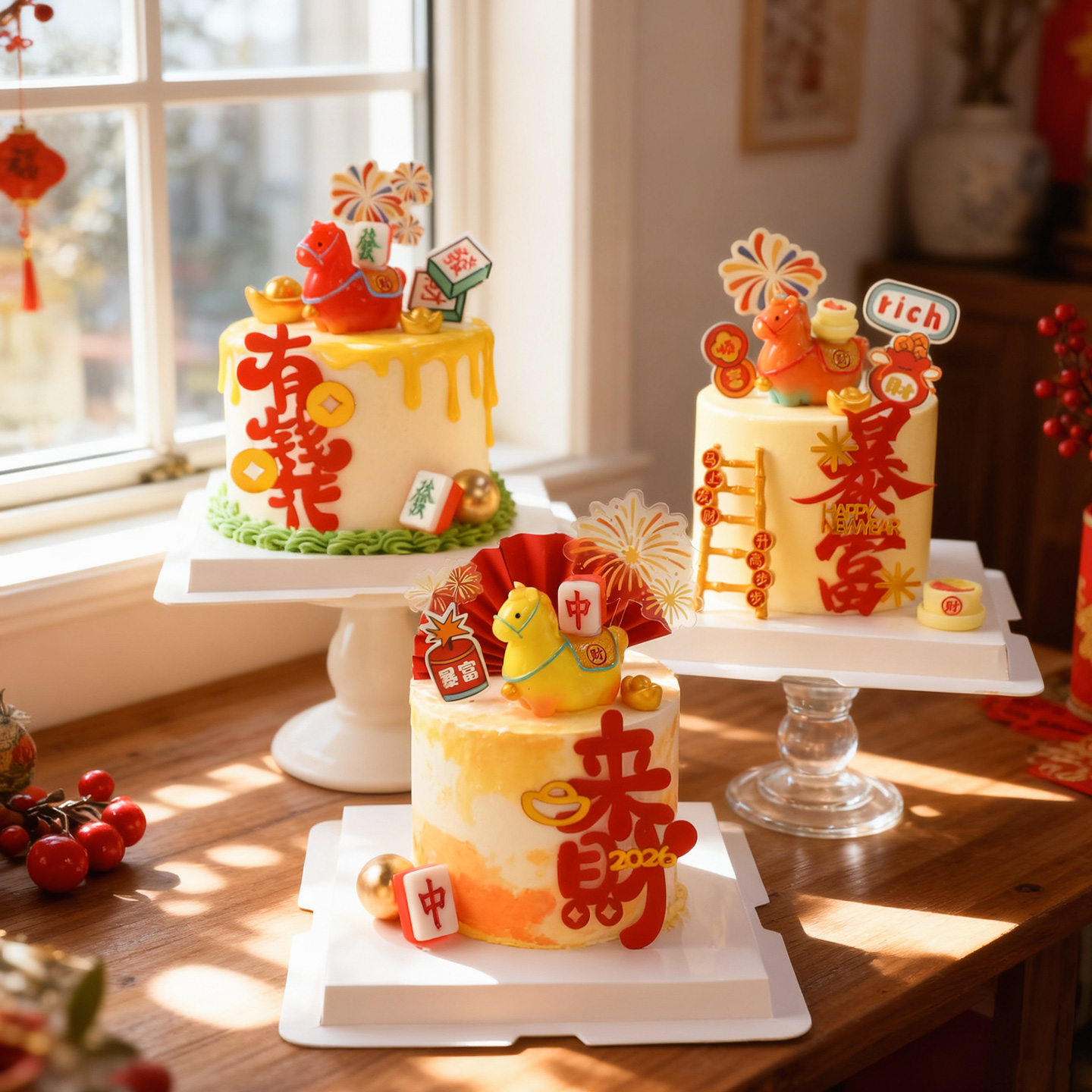 创意马上發财暴富小马玩偶摆件