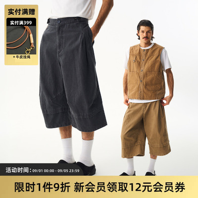 TIRES26SS水洗七分工装短裤