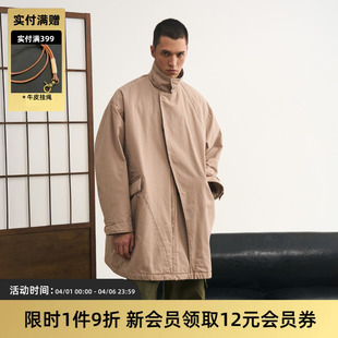 日系复古PARKA棉服风衣夹克 宽松新雪丽加棉鱼尾大衣 24AW TIRES
