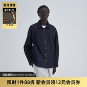 TIRES 衬衣宽松插袋水洗男女 原牛休闲长袖 25AW 日系复古牛仔衬衫