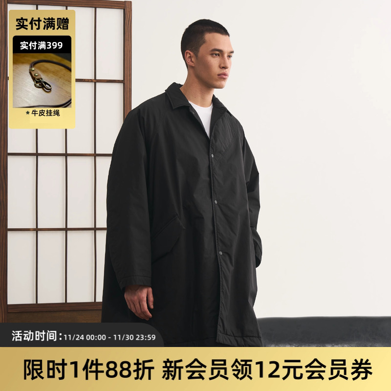 日系长款洗水轻薄棉服TIRES保暖