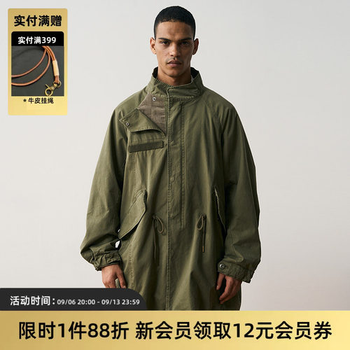 TIRESVAN水洗宽松M51风衣外套