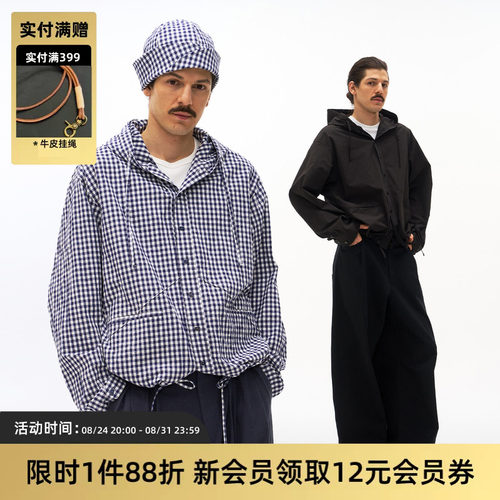 TIRES慵懒休闲连帽衬衫夹克
