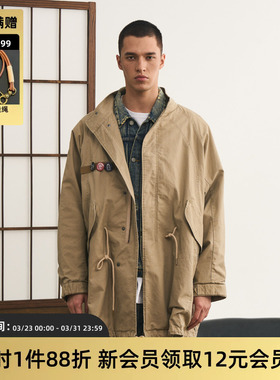TIRES M65日系复古M51水洗鱼尾工装风衣工装外套PARKA大衣宽松VV