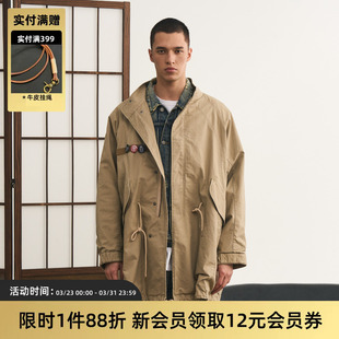 外套PARKA大衣宽松VV 风衣工装 TIRES M65日系复古M51水洗鱼尾工装