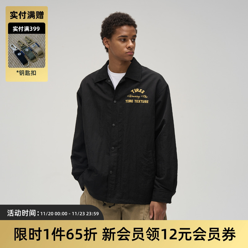 TIRES翻领休闲教练夹克外套