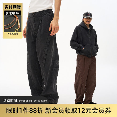 TIRES日系工装解构直筒长裤