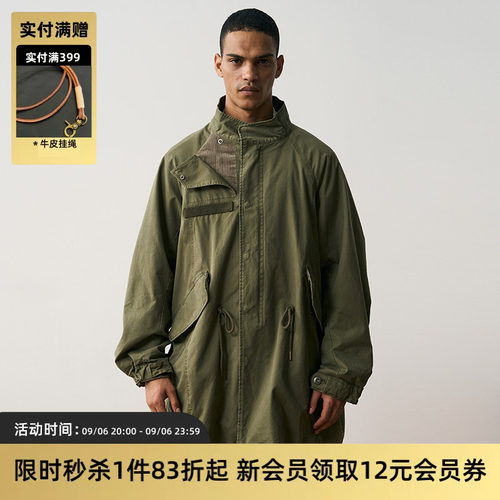 TIRESVAN水洗宽松M51风衣外套