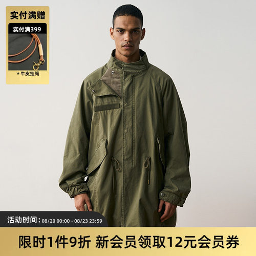 TIRESVAN水洗宽松M51风衣外套