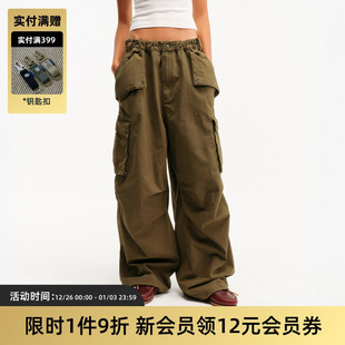 裤 日系复古休闲伞兵工装 多口袋水洗宽松直筒百搭男女 25AW TIRES