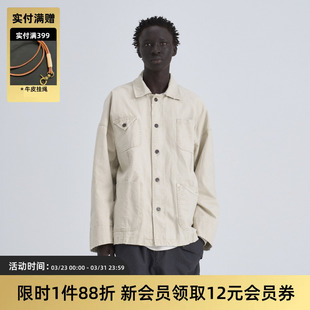 TIRES「澄砺」复古密歇根洗水工装 帆布四袋伐木外套格子内衬 夹克