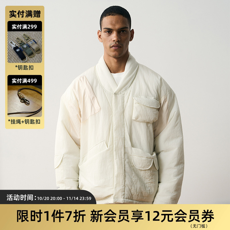 TIRES厚秋冬道袍棉服复古