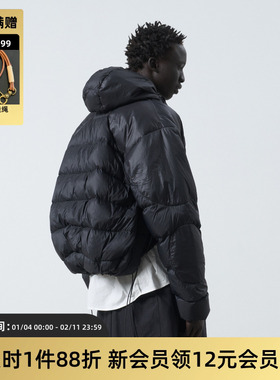 TIRES「砺羽」SERUTXET线 连帽排骨羽绒服 轻量保暖90鸭绒轻量