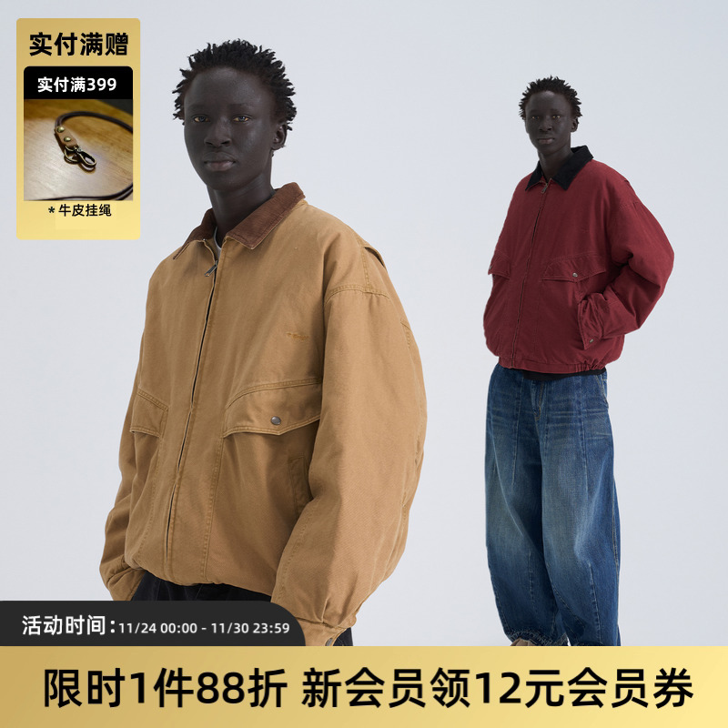 TIRES洗水宽松圣达菲厚棉服外套