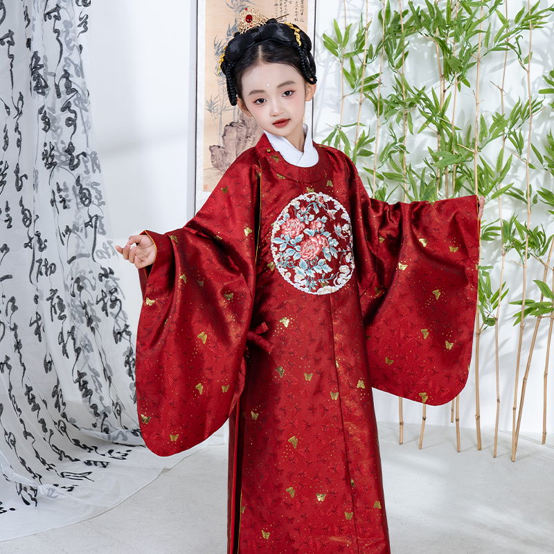 衣锦司织金女童明制汉服还送假领