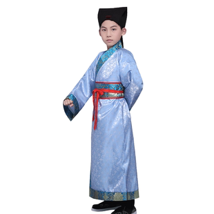 清仓儿童汉服男孩幼儿中国风书生书童三字经古装公子演出公子帽子