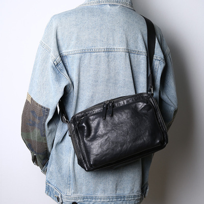 虞先生新款男包真皮单肩斜挎包