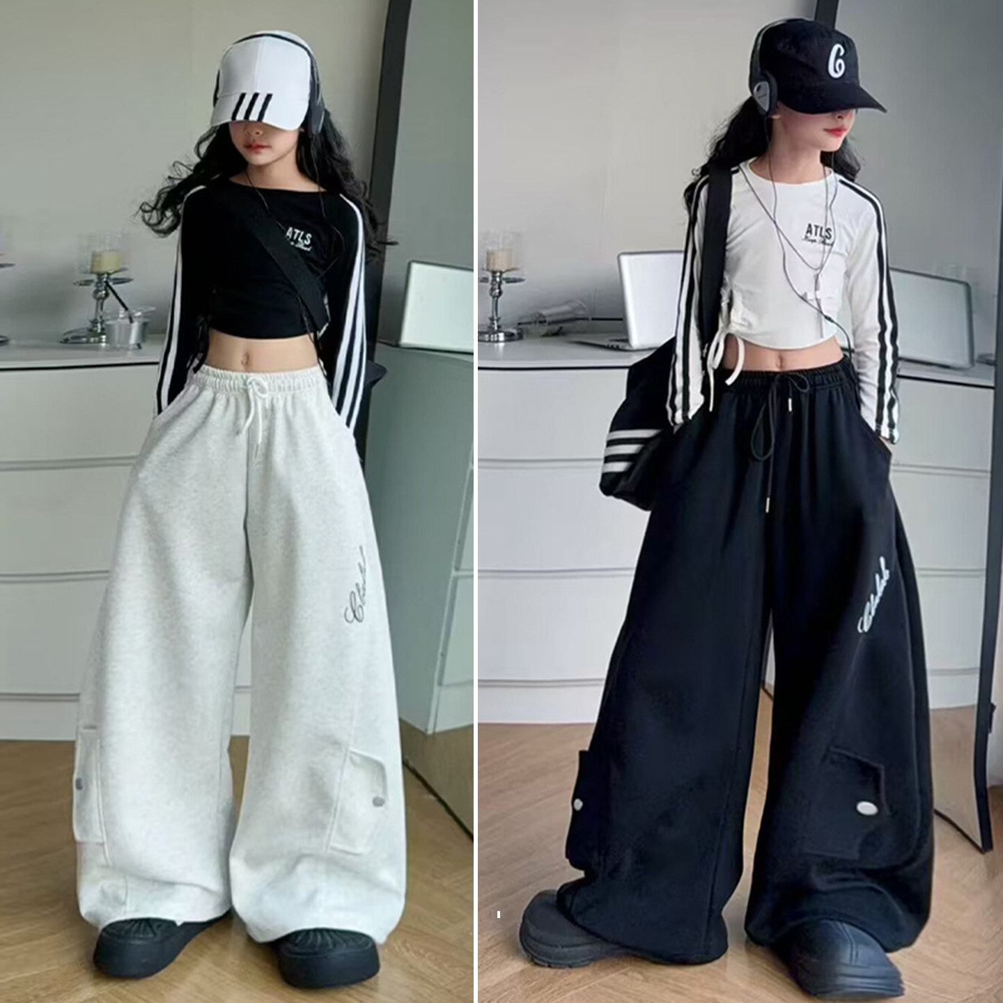 爵士舞女童2025春秋季舞蹈工装裤