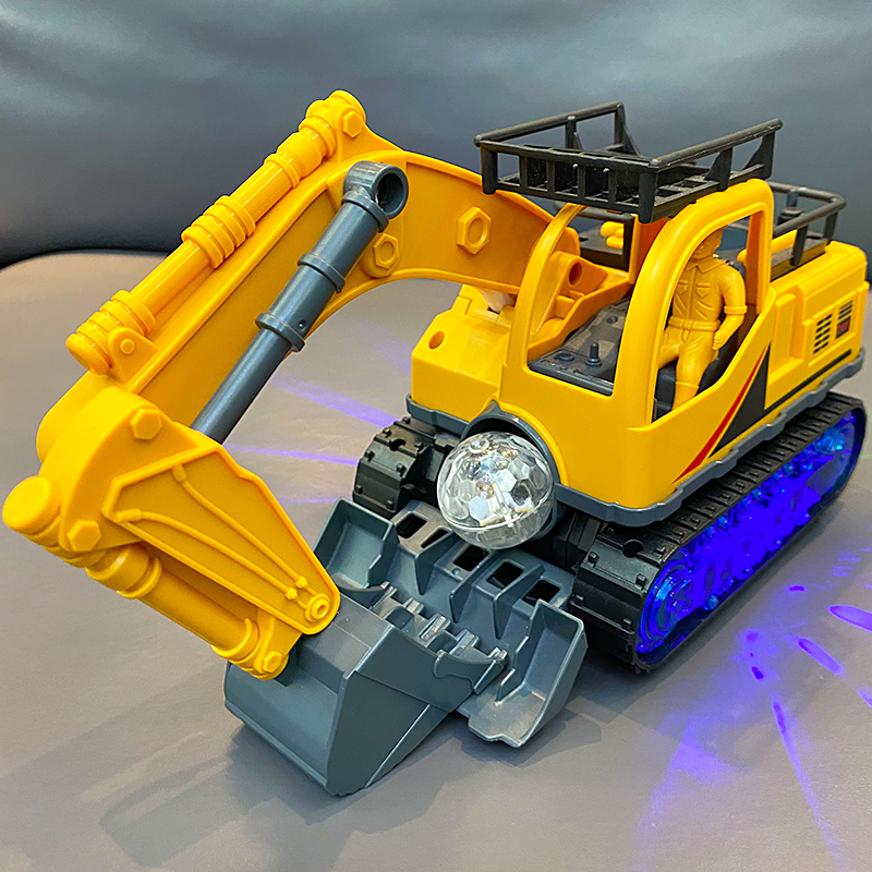 儿童趣味电动投篮挖掘机男孩玩具