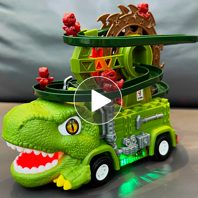 儿童电动霸王恐龙轨道爬楼梯玩具