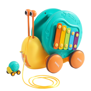 宝宝拉着走的牵绳蜗牛儿童玩具牵引车婴儿0一1岁学爬行引导男女孩