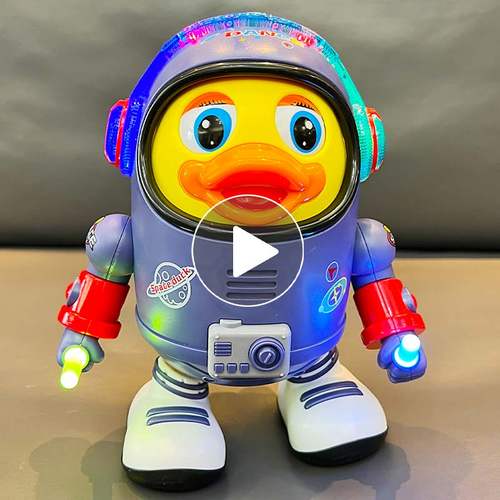 儿童电动唱歌跳舞太空鸭玩具