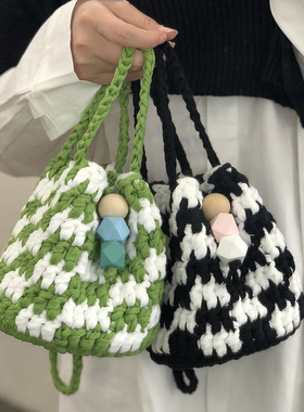 aair手工礼物DIY编织毛线团个性包包钩针含工具材料包打发时间神