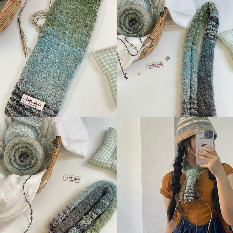 AARIC手作--油画色系圈圈纱DIY编织线材羊毛圈圈纱