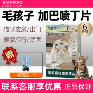 毛孩子加巴喷丁片猫咪情绪应激出门紧张搬家旅行就医尿路疾病片剂