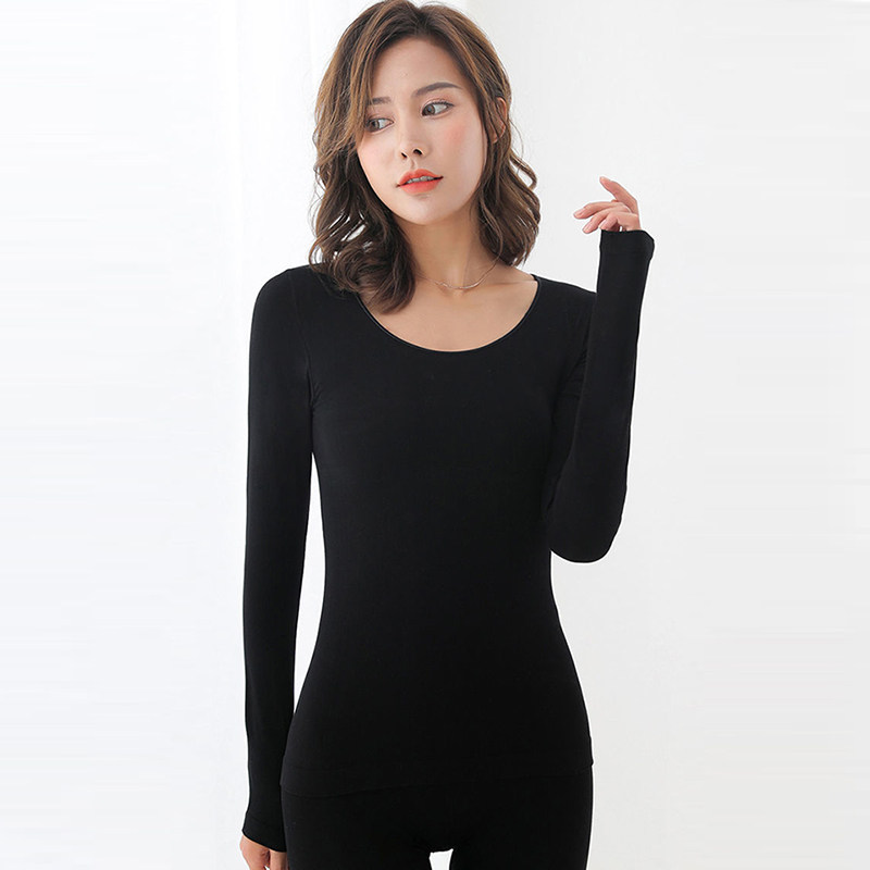 依纽芝阳离子恒温保暖内衣套装女超薄发热秋衣秋裤修身打底睡衣