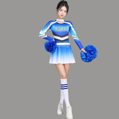 专业啦啦操健美操演出服装大学生比赛服装中小学啦啦操服拉拉队服