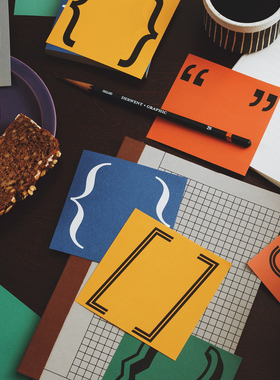 灼热Flaming现货Parentheses括号便签本/无背胶/20图案100张/