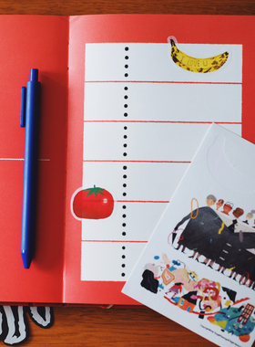 灼热Flaming现货Four Seasons四季插画和纸贴纸Lisk Feng手帐