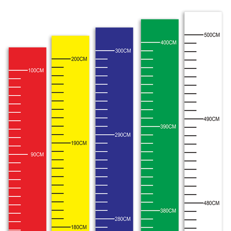 水箱水位标识贴水池液位刻度自粘贴纸液体容器罐体测量卷尺防水自粘贴水池水位刻度线警示指示标尺反光防水贴