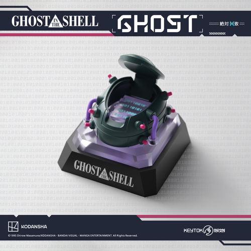 指尖文创·攻壳机动队《GHOST》联名 适配夜魔键帽 EV63 键盘改装