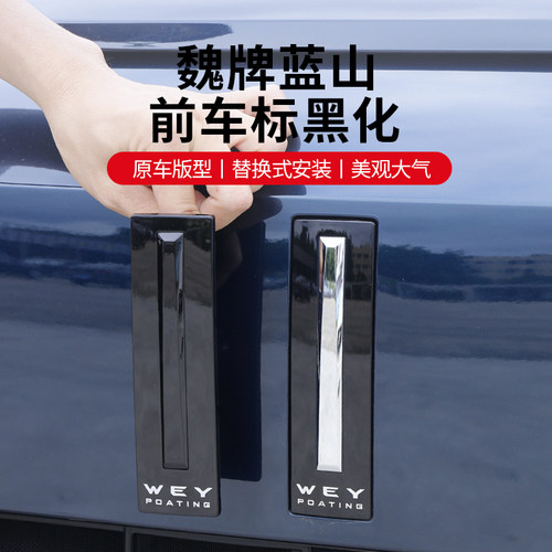 魏牌蓝山改装前中网车标尾标