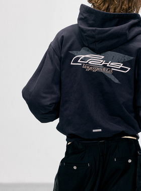 C2H4 错位结构肩线 廓形感飞行拉链帽衫 #R010