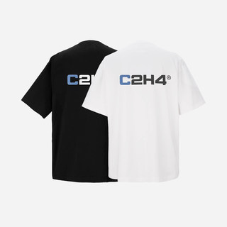 C2H4_Staff_Tee 经典Logo拼布 印花 员工短袖T恤#Staff员工系列