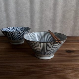 日本进口 波佐见烧 陶瓷 大面碗斗笠碗盖饭碗汤碗 单个