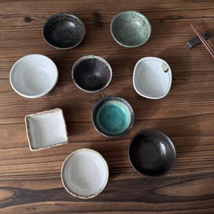 醋碟 日本制 蘸料碟 饺子碟 美浓烧 釉下彩陶瓷小料碟