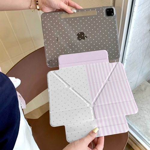 ins紫色波点条纹适用于苹果iPad